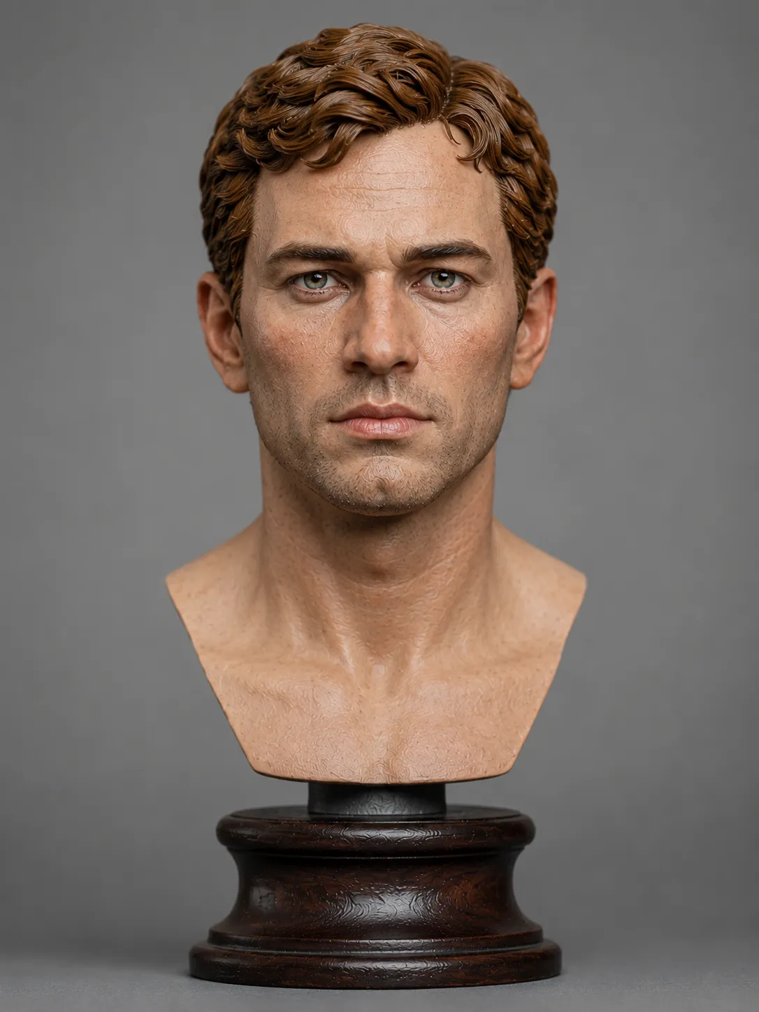 Busto com pele pintada profissionalmente